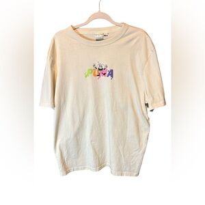 PUMA Downtown Graphic T-Shirt Off-White Size Large